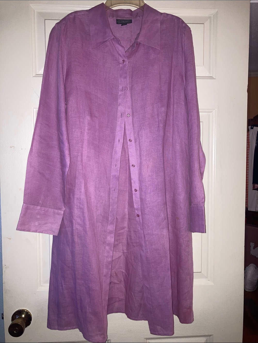 Classiques Entier Pink Linen Button-Front Shirt